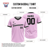 Custom Black-Pink Throwback Baseball Jersey